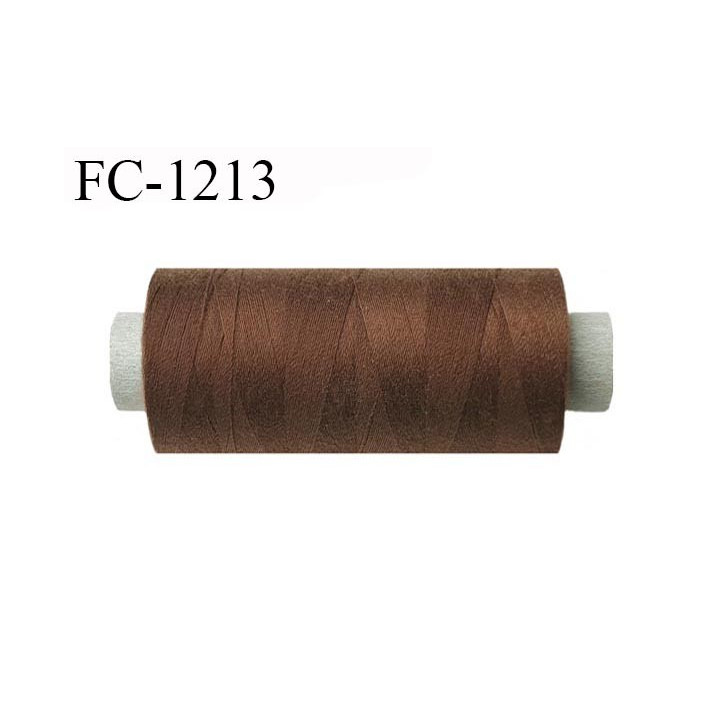 Cone 500 m fil polyester fil n°80 couleur marron clair longueur du cone 500 mètres bobiné en France certifié oeko tex