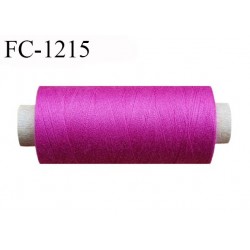 Cone 500 m fil polyester fil n°80 couleur pivoine longueur du cone 500 mètres bobiné en France certifié oeko tex