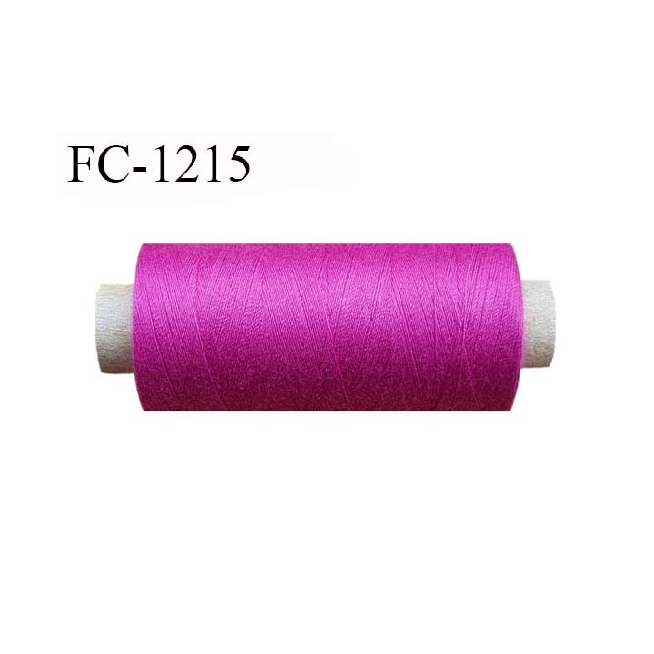 Cone 500 m fil polyester fil n°80 couleur pivoine longueur du cone 500 mètres bobiné en France certifié oeko tex
