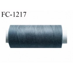 Cone 500 m fil polyester fil n°80 couleur gris foncé longueur du cone 500 mètres bobiné en France certifié oeko tex