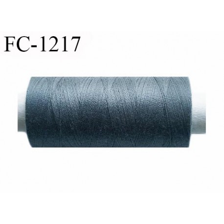 Cone 500 m fil polyester fil n°80 couleur gris foncé longueur du cone 500 mètres bobiné en France certifié oeko tex