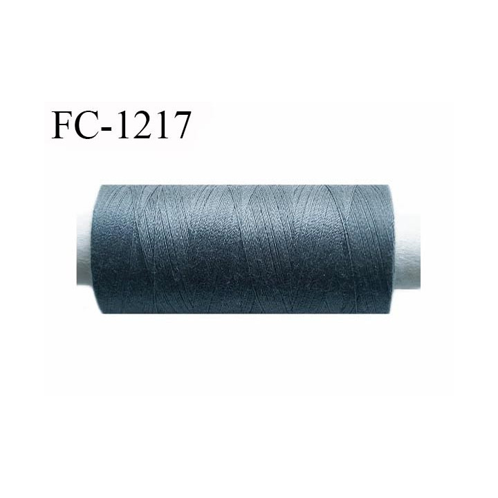 Cone 500 m fil polyester fil n°80 couleur gris foncé longueur du cone 500 mètres bobiné en France certifié oeko tex