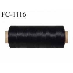 Bobine de fil 500 m mousse polyester n° 80 polyester fil très très solide couleur noir longueur 500 mètres bobiné en France