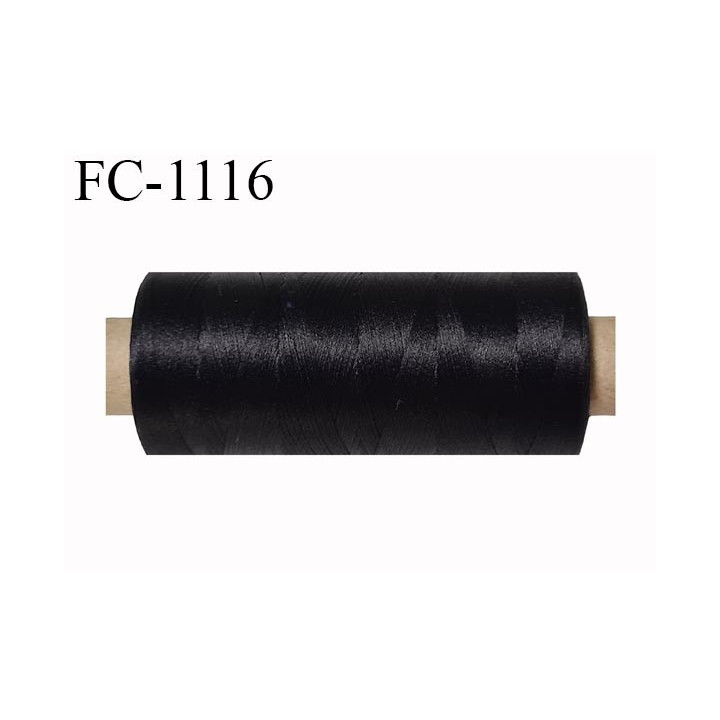 Bobine de fil 500 m mousse polyester n° 80 polyester fil très très solide couleur noir longueur 500  mètres bobiné en France