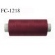 Cone 500 m fil polyester fil n°80 couleur bordeaux longueur du cone 500 mètres bobiné en France certifié oeko tex