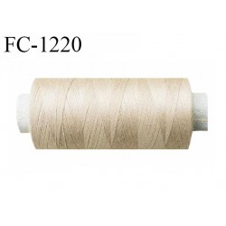 Cone 500 m fil polyester fil n°80 couleur beige longueur du cone 500 mètres bobiné en France certifié oeko tex