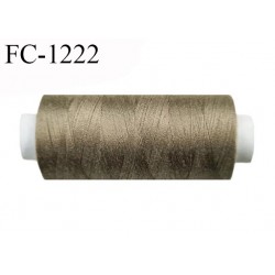 Cone 500 m fil polyester fil n°80 couleur bronze longueur du cone 500 mètres bobiné en France certifié oeko tex