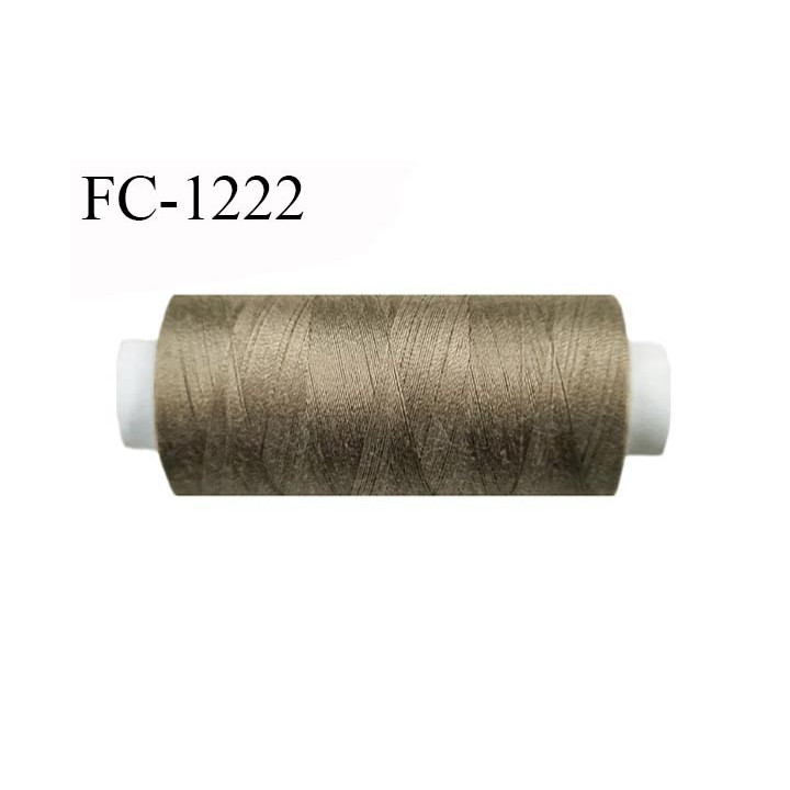Cone 500 m fil polyester fil n°80 couleur bronze longueur du cone 500 mètres bobiné en France certifié oeko tex
