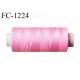 Cone 500 m fil polyester fil n°80 couleur rose malabarlongueur du cone 500 mètres bobiné en France certifié oeko tex