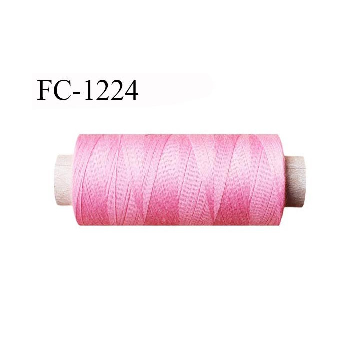 Cone 500 m fil polyester fil n°80 couleur rose malabarlongueur du cone 500 mètres bobiné en France certifié oeko tex
