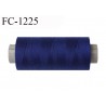 Bobine 500 m fil polyester fil n°80 couleur bleu longueur du cone 500 mètres bobiné en France certifié oeko tex