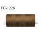 Cone 500 m fil polyester fil n°80 couleur marron clair longueur du cone 500 mètres bobiné en France certifié oeko tex