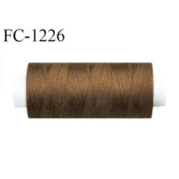 Cone 500 m fil polyester fil n°80 couleur marron clair longueur du cone 500 mètres bobiné en France certifié oeko tex