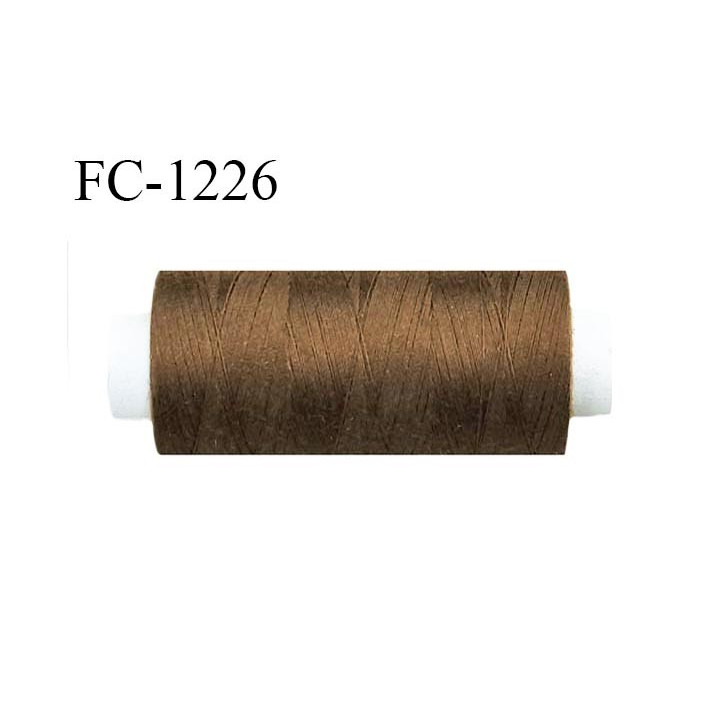 Cone 500 m fil polyester fil n°80 couleur marron clair longueur du cone 500 mètres bobiné en France certifié oeko tex