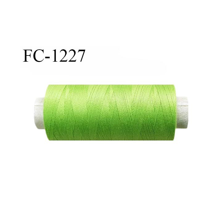Cone 500 m fil polyester fil n°80 couleur anis longueur du cone 500 mètres bobiné en France certifié oeko tex