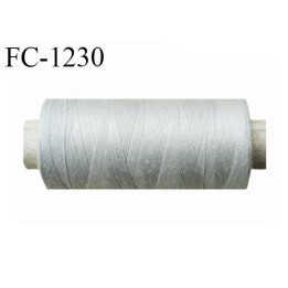 Cone 500 m fil polyester fil n°80 couleur gris  longueur du cone 500 mètres bobiné en France certifié oeko tex