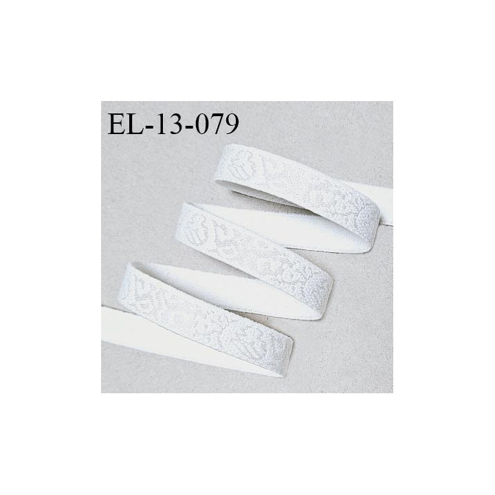 Elastique 13 mm lingerie couleur naturel avec motifs brodés largeur 13 mm allongement +40% prix au mètre