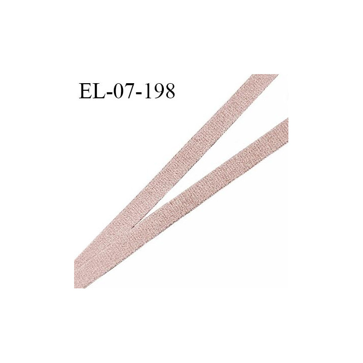 Elastique lingerie 07 mm très haut de gamme élastique souple allongement +180% couleur marron clair largeur 07 mm prix au mètre