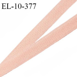 Elastique lingerie 10 mm haut de gamme fabriqué en France couleur rose saumoné largeur 10 mm allongement +180% prix au mètre