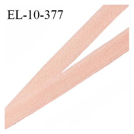 Elastique lingerie 10 mm haut de gamme fabriqué en France couleur rose saumoné largeur 10 mm allongement +180% prix au mètre