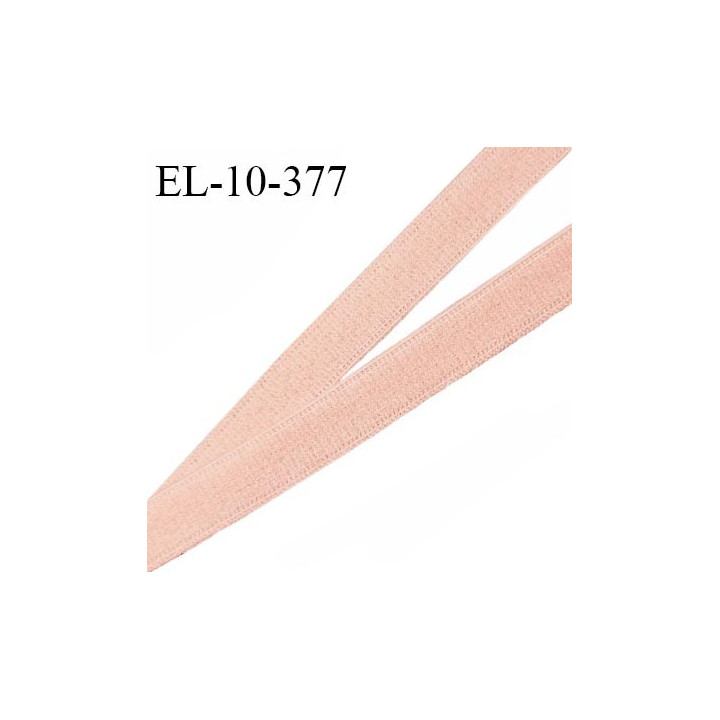 Elastique lingerie 10 mm haut de gamme fabriqué en France couleur rose saumoné largeur 10 mm allongement +180% prix au mètre