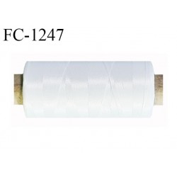 Bobine de fil 500 m mousse polyester n° 80 fil très très solide couleur blanc optique longueur 500 mètres bobiné en France