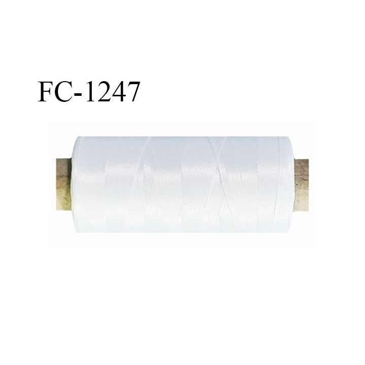 Bobine de fil 500 m mousse polyester n° 80 fil très très solide couleur blanc optique longueur 500  mètres bobiné en France