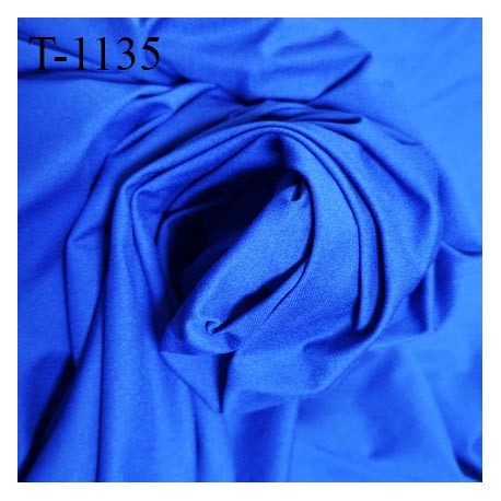 Tissu lycra élasthanne bleu roi très haut de gamme 150 gr au m2 largeur 180 cm prix pour 10 cm de longueur et 180 cm de large