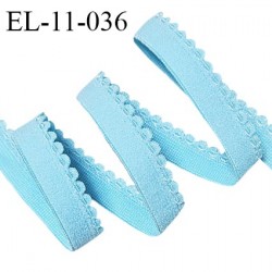 Elastique picot 11 mm haut de gamme couleur bleu haut de gamme largeur 11 mm prix au mètre