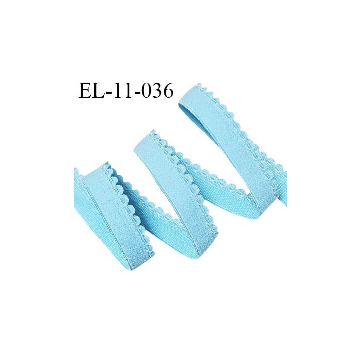 Elastique picot 11 mm haut de gamme couleur bleu haut de gamme largeur 11 mm prix au mètre
