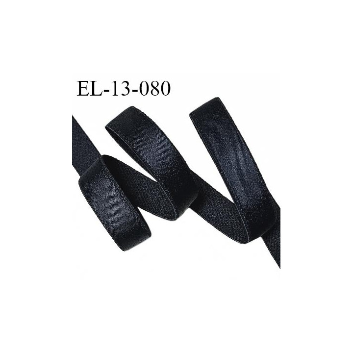 Elastique 13 mm lingerie couleur bleu nuit tirant sur le noir largeur 13 mm allongement +70% prix au mètre