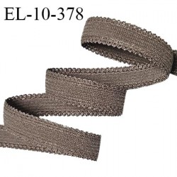 Elastique picot lingerie 10 mm haut de gamme couleur marron kaki élastique souple et fin prix au mètre