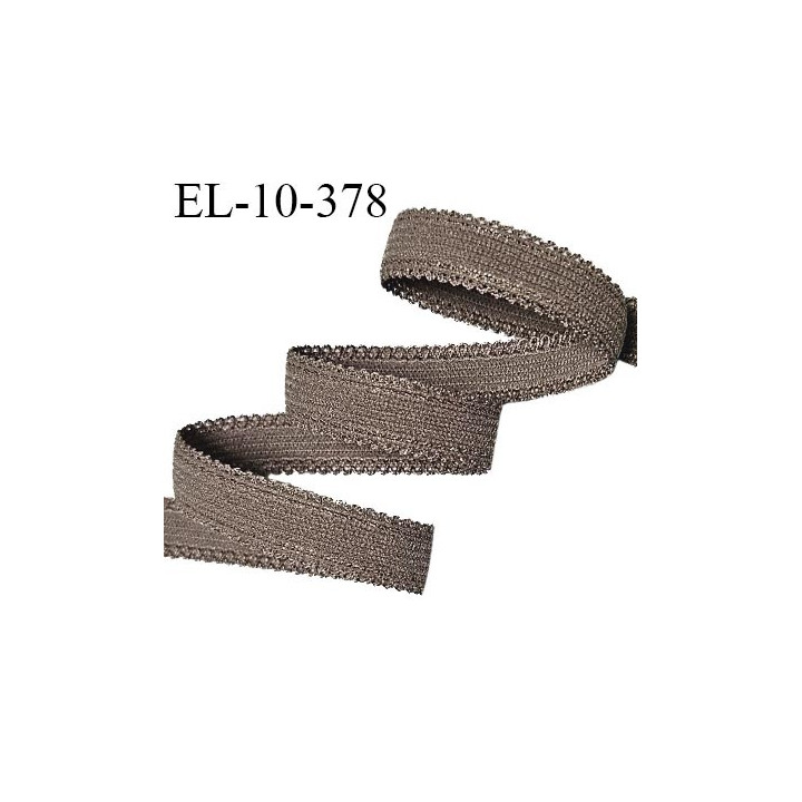 Elastique picot lingerie 10 mm haut de gamme couleur marron kaki élastique souple et fin prix au mètre