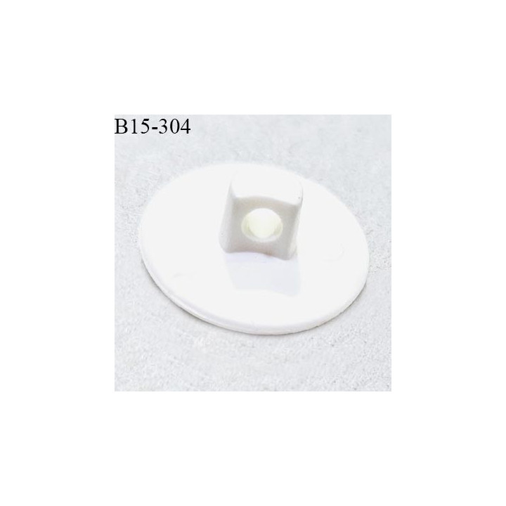Bouton 15 mm en pvc couleur blanc et bleu fabriqué en France diamètre 15 mm épaisseur 2 mm prix à l'unité