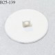 Bouton 25 mm en pvc couleur blanc à motif clef de sol noire fabriqué en France accroche avec un anneau prix à l'unité