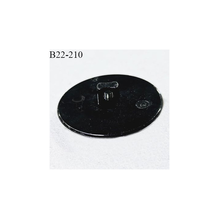Bouton 22 mm en pvc couleur noir à pois gris fabriqué en France diamètre 22 mm épaisseur 3 mm prix à l'unité