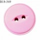 Bouton 18 mm couleur rose fabriqué en France 2 trous diamètre 18 mm épaisseur 4 mm prix à la pièce