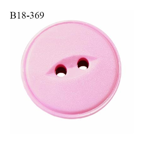 Bouton 18 mm couleur rose fabriqué en France 2 trous diamètre 18 mm épaisseur 4 mm prix à la pièce