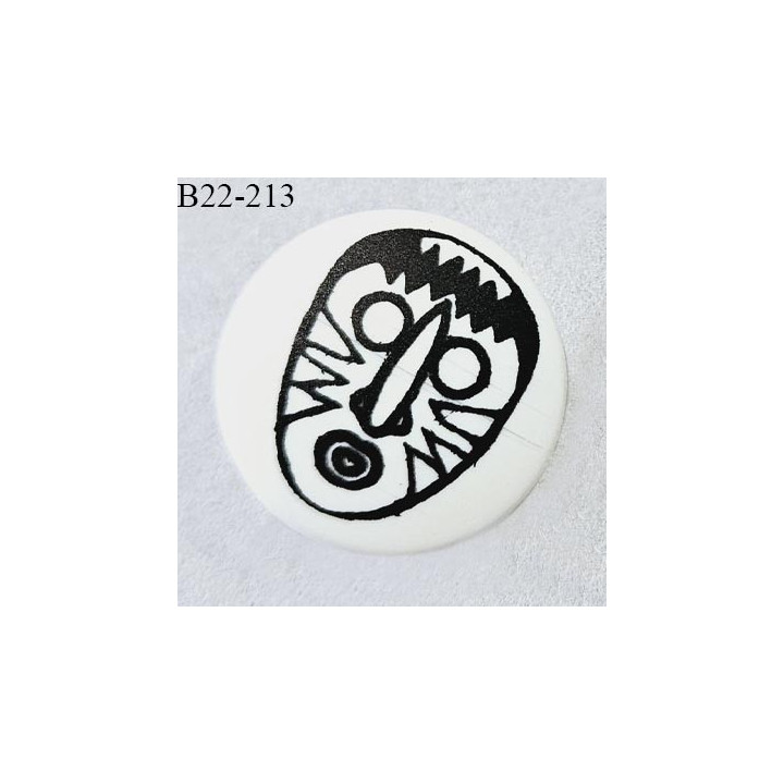 Bouton 22 mm en pvc couleur noir et blanc fabriqué en France diamètre 22 mm épaisseur 3 mm prix à l'unité