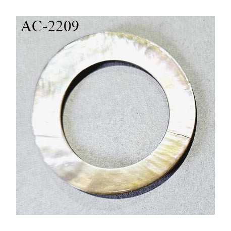 Anneau 40 mm haut de gamme en nacre diamètre intérieur 40 mm diamètre extérieur 60 mm épaisseur 2 mm prix à l'unité