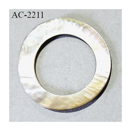 Anneau 30 mm haut de gamme en nacre diamètre intérieur 30 mm diamètre extérieur 50 mm épaisseur 2 mm prix à l'unité