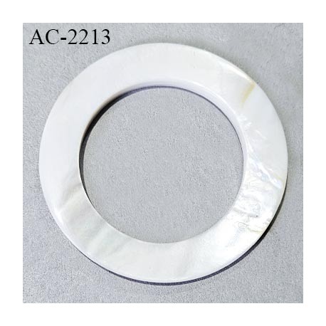 Anneau 40 mm haut de gamme en nacre diamètre intérieur 40 mm diamètre extérieur 60 mm épaisseur 2 mm prix à l'unité