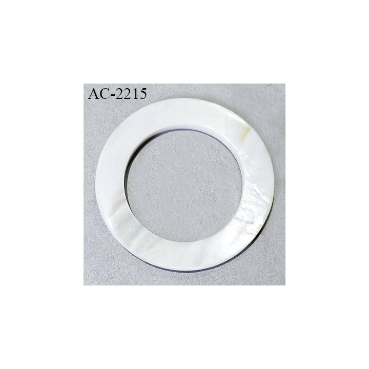Anneau 30 mm haut de gamme en nacre diamètre intérieur 30 mm diamètre extérieur 50 mm épaisseur 2 mm prix à l'unité