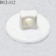 Bouton 12 mm en pvc couleur blanc avec inscription noire Concept button fabriqué en France prix à l'unité
