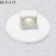 Bouton 15 mm en pvc couleur blanc avec inscription Player fabriqué en France diamètre 15 mm épaisseur 2 mm prix à l'unité