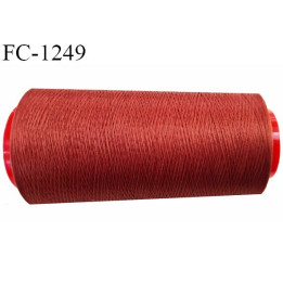 Cone de fil 2000 m mousse polyester n° 110 polyester couleur rouille  longueur 2000  mètres bobiné en France