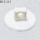 Bouton 12 mm en pvc couleur blanc avec motif ancre marine couleur noir fabriqué en France diamètre 12 mm prix à l'unité