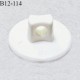 Bouton 12 mm en pvc couleur blanc avec motif notes de musique couleur noir fabriqué en France prix à l'unité