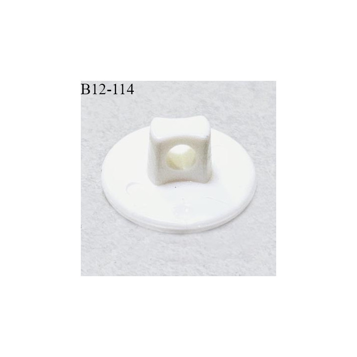 Bouton 12 mm en pvc couleur blanc avec motif notes de musique couleur noir fabriqué en France prix à l'unité