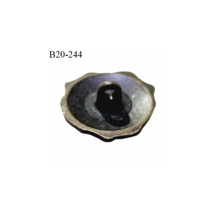 Bouton 20 mm en forme de rose en métal couleur laiton vieilli fabriqué en France accroche avec un anneauprix à l'unité